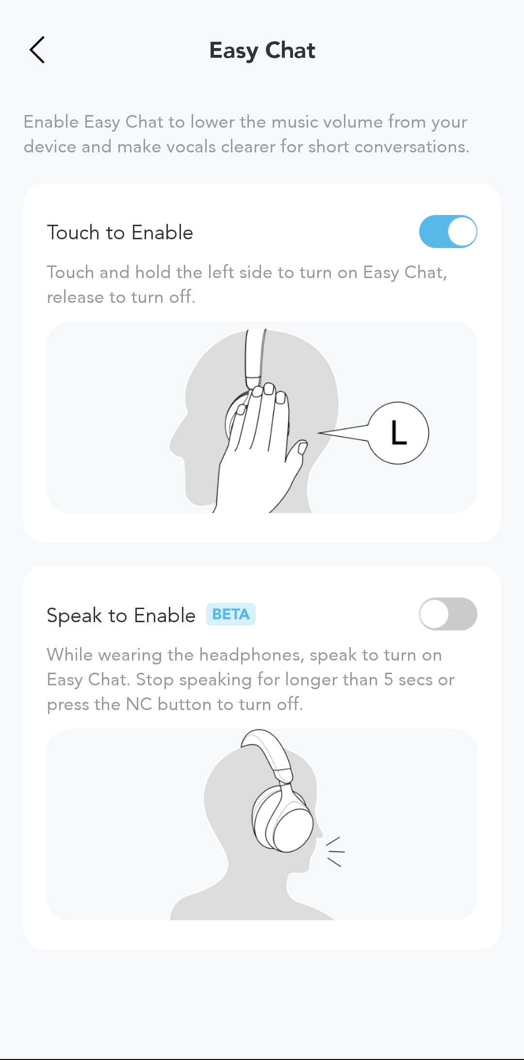 Screenshot of the Soundcore app
